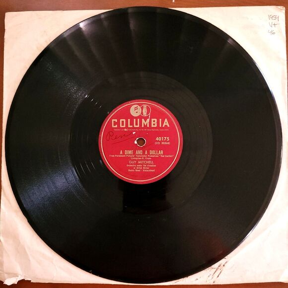 Guy Mitchell 78 Tear Down The Mountains / A Dime And A Dollar Columbia 40175 V+ - Picture 3 of 3